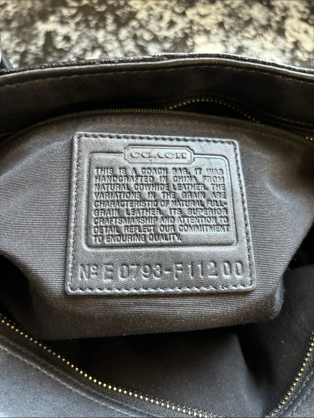 Coach Hampton Black Leather Carryall Satchel with Silver Hardware